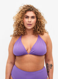 Ensfarget trekantbikini, Royal Lilac, Model