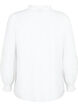 Bluse med volanger og broderi anglaise, Bright White, Packshot image number 1