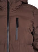Pufferjakke med hette og lommer, Brun, Packshot image number 2
