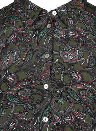 Skjortekjole i viskose med paisleymønster, Green Paisley AOP, Packshot image number 2