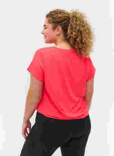 Ensfarget t-skjorte til trening, Diva Pink, Model image number 1
