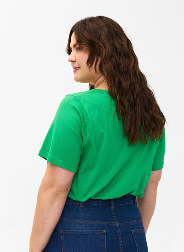 FLASH - T-skjorte med V-hals, Kelly Green, Model image number 1