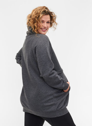 Genser til gravide med ammefunksjon, Dark Grey Melange, Model image number 1