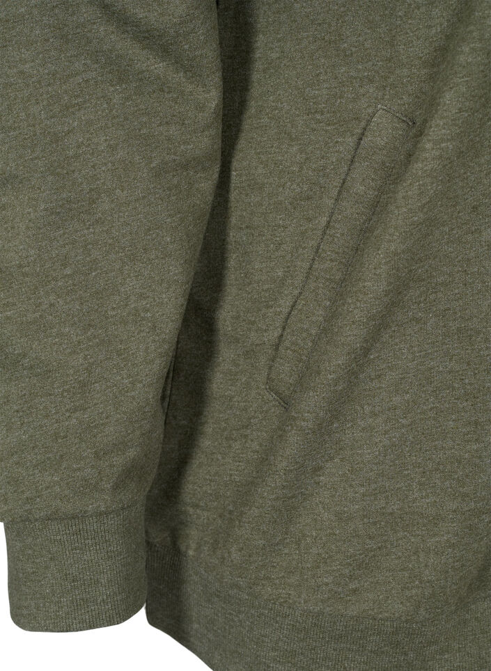 Hettegenser med glidelås og hette, Forest Night, Packshot image number 3