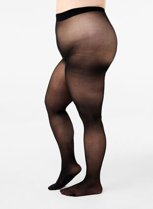 Zizzi Run-resistente 50 denier strømpebukser, Svart, Model image number 0