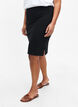 Tettsittende skjørt i viskose med splitt, Black, Model image number 2
