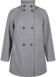 Kort A-linje kåpe, Light Grey Melange