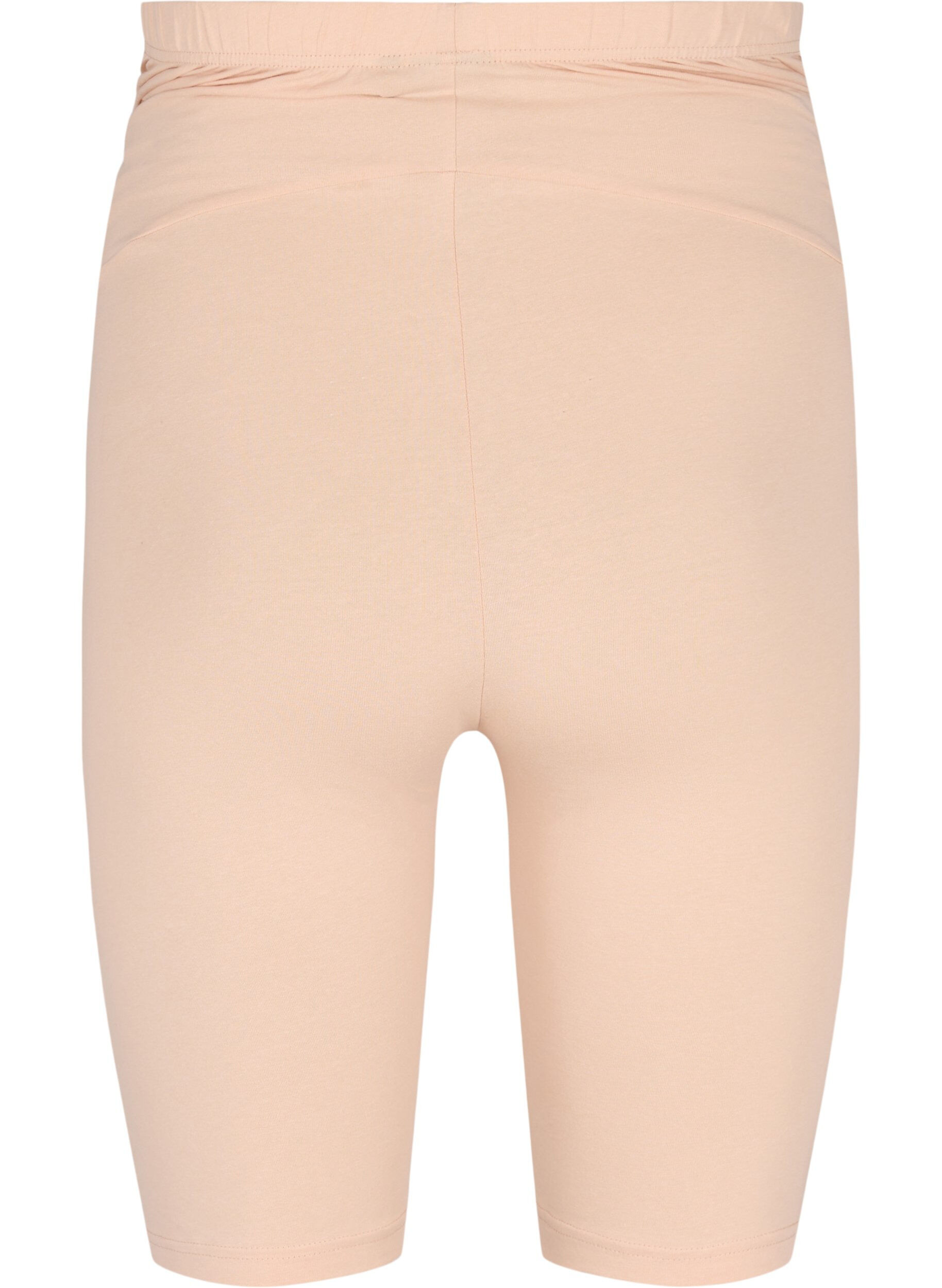 Zizzi Tettsittende gravidshorts i bomull, Beige, Packshot image number 1