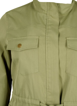 Army-jakke med snøring i midjen, Aloe, Packshot image number 2
