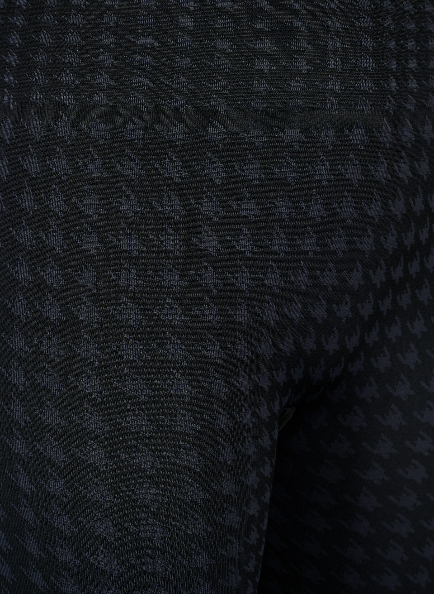 Zizzi S&oslash;ml&oslash;s leggings i houndstooth m&oslash;nster, Black w. Dark Grey, Packshot image number 2