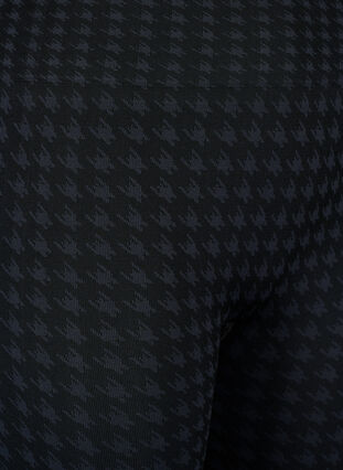 Sømløs leggings i houndstooth mønster, Black w. Dark Grey, Packshot image number 2