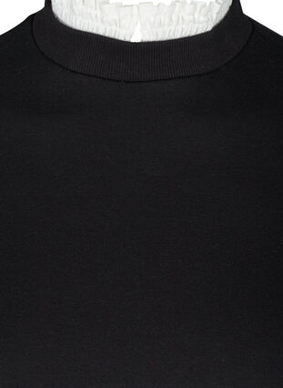 Sweatshirt med påsydd skjorte, Black, Packshot image number 2