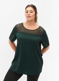 Kortærmet treningst-skjorte med mesh, Scarab, Model