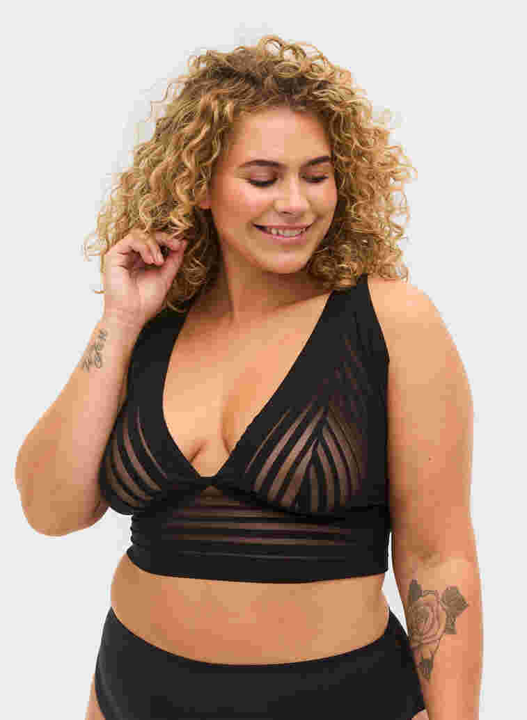 BH i stripete mesh, Black, Model