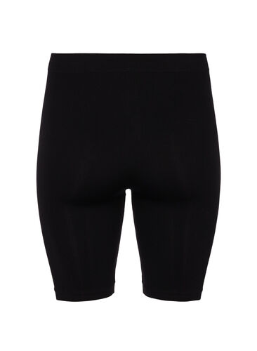 Sømløse sykkelshorts, Black, Packshot image number 1