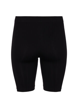 Zizzi Sømløse sykkelshorts, Black, Packshot image number 1