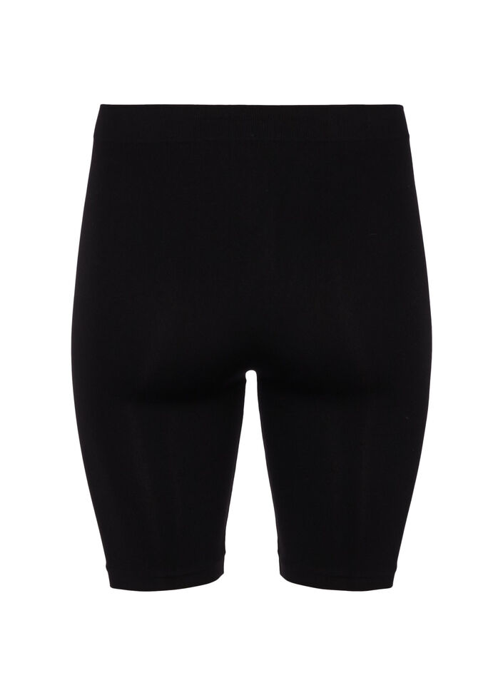 Sømløse sykkelshorts, Black, Packshot image number 1