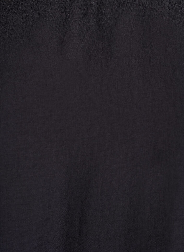 Langermet bluse i viskose, Svart, Packshot image number 2