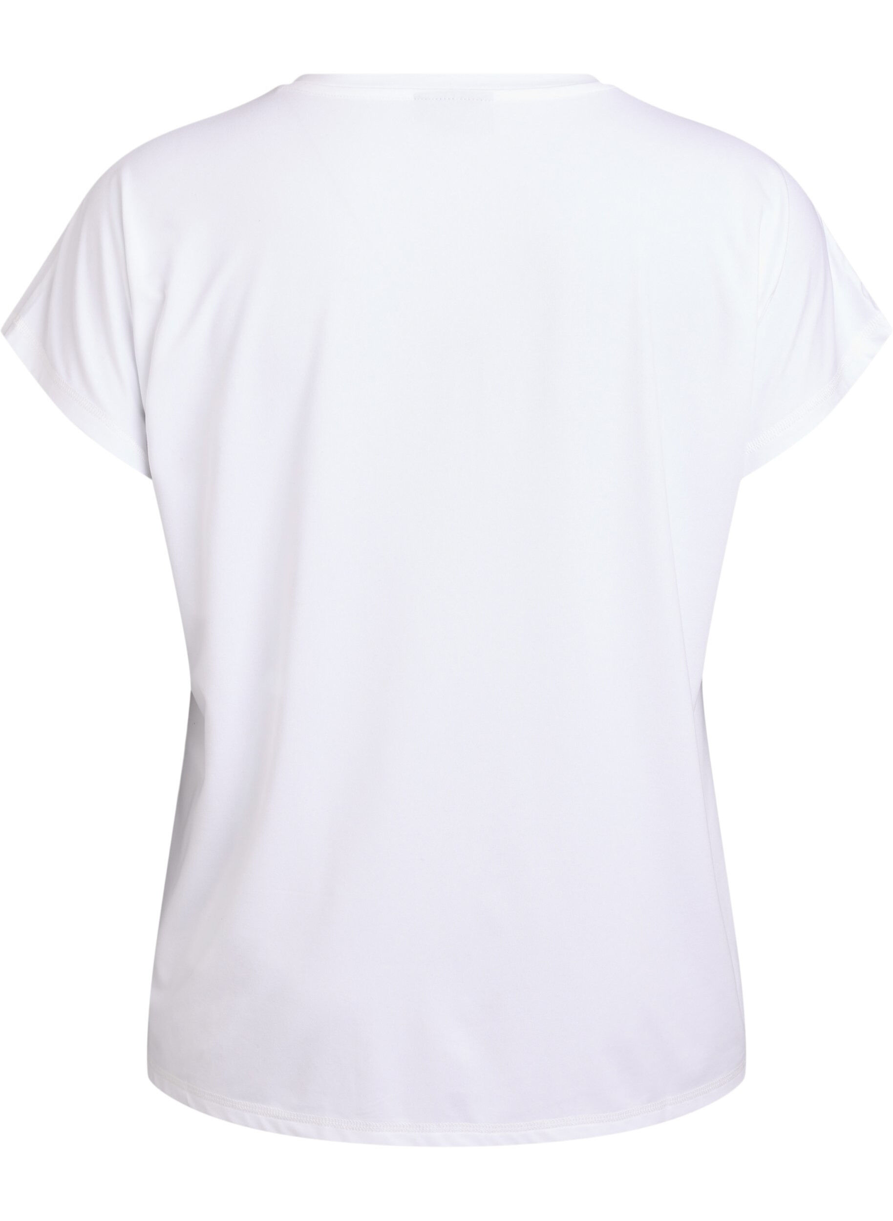 ZizziEnsfarget trenings-T-skjorte, Hvit, Packshot image number 1