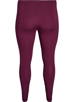 Zizzi Basis leggings i viskose, Mørk Bordeaux, Packshot image number 1