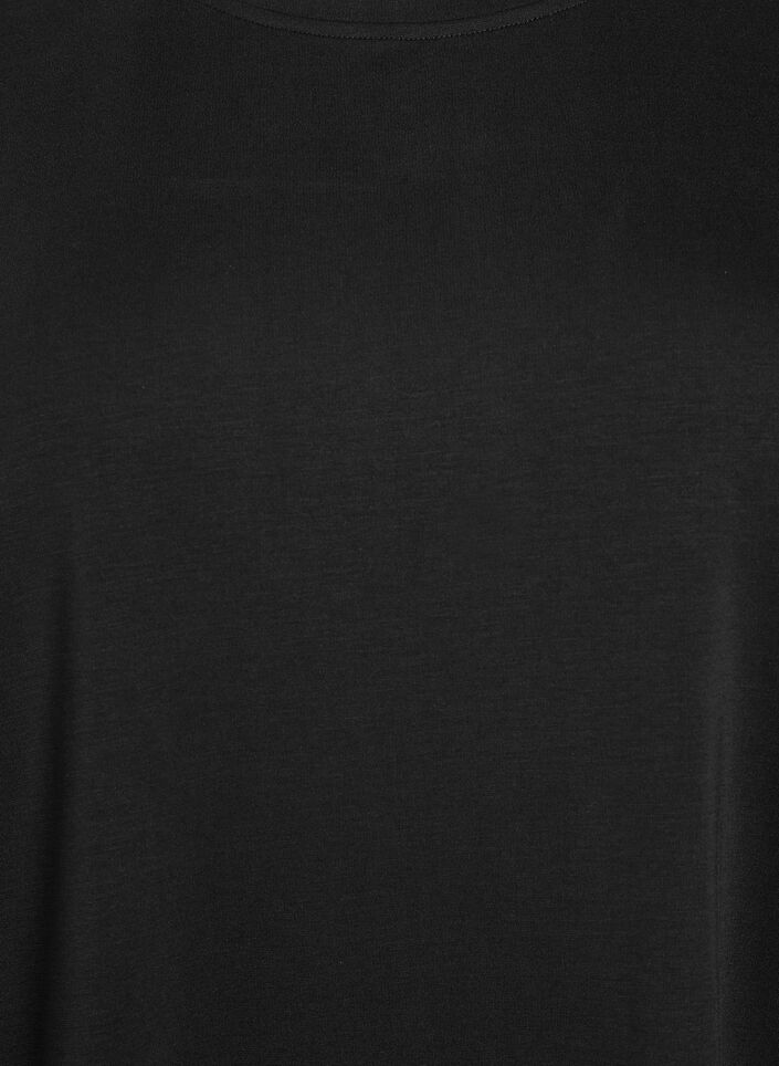 T-skjortekjole i jerseystoff med et laget blonder, Svart, Packshot image number 2