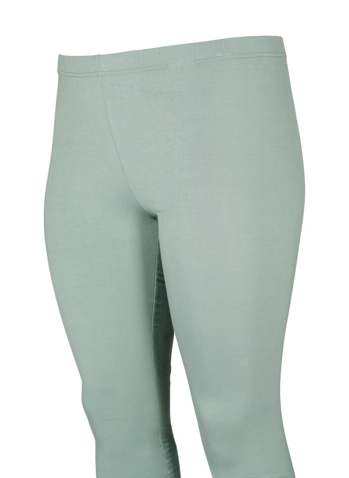 Basis leggings i viskose, Grønn, Packshot image number 3