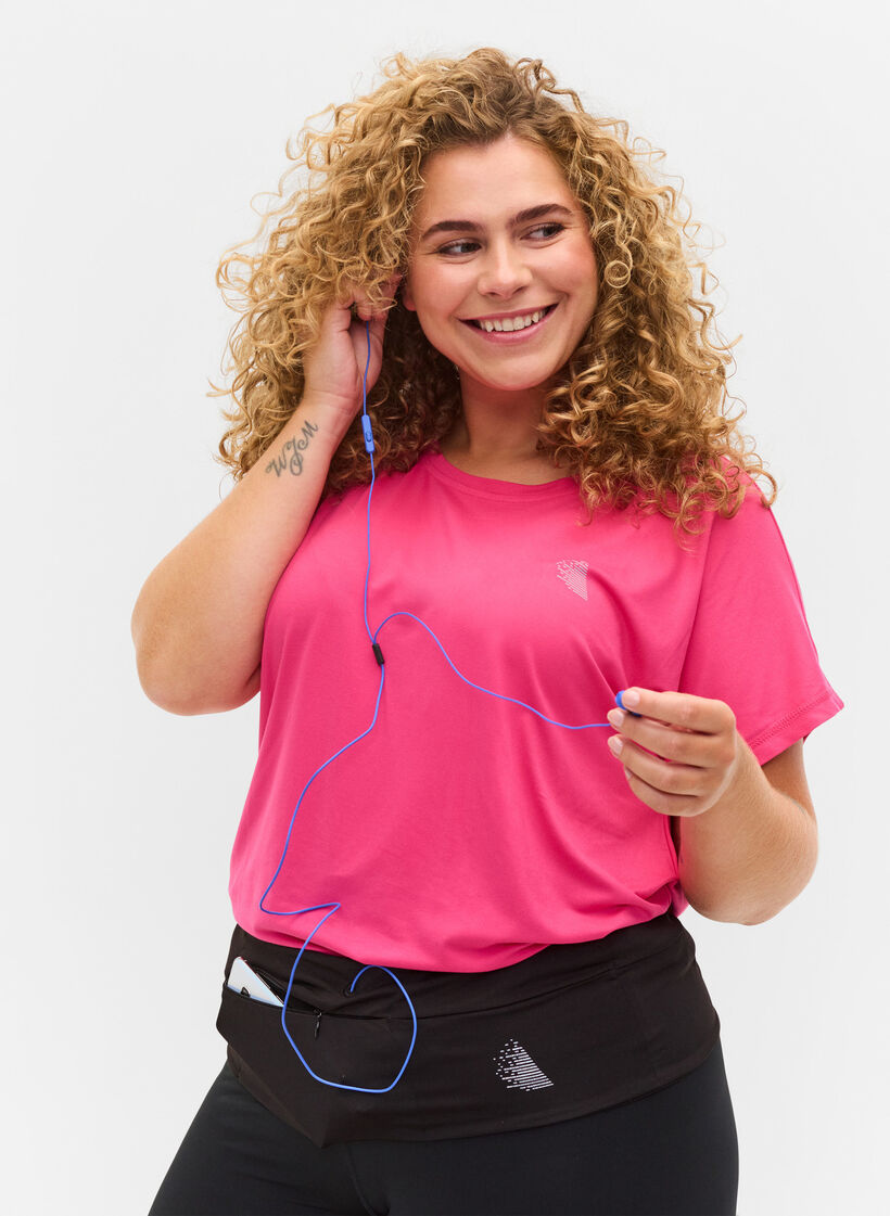 Løpebelte med refleks og lommer, Black, Model image number 0