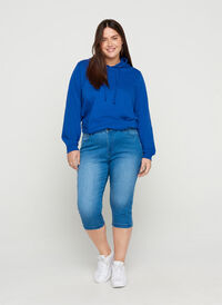 Slim fit Emily caprijeans, Light blue denim, Model