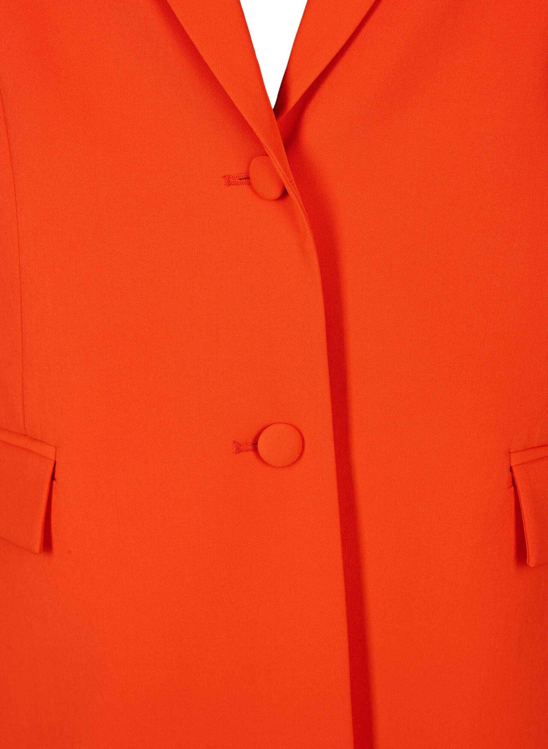 Zizzi Klassisk blazer med knappelukking, Orange.com, Packshot image number 2
