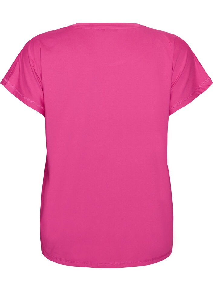 Ensfarget trenings-T-skjorte, Rosa, Packshot image number 1
