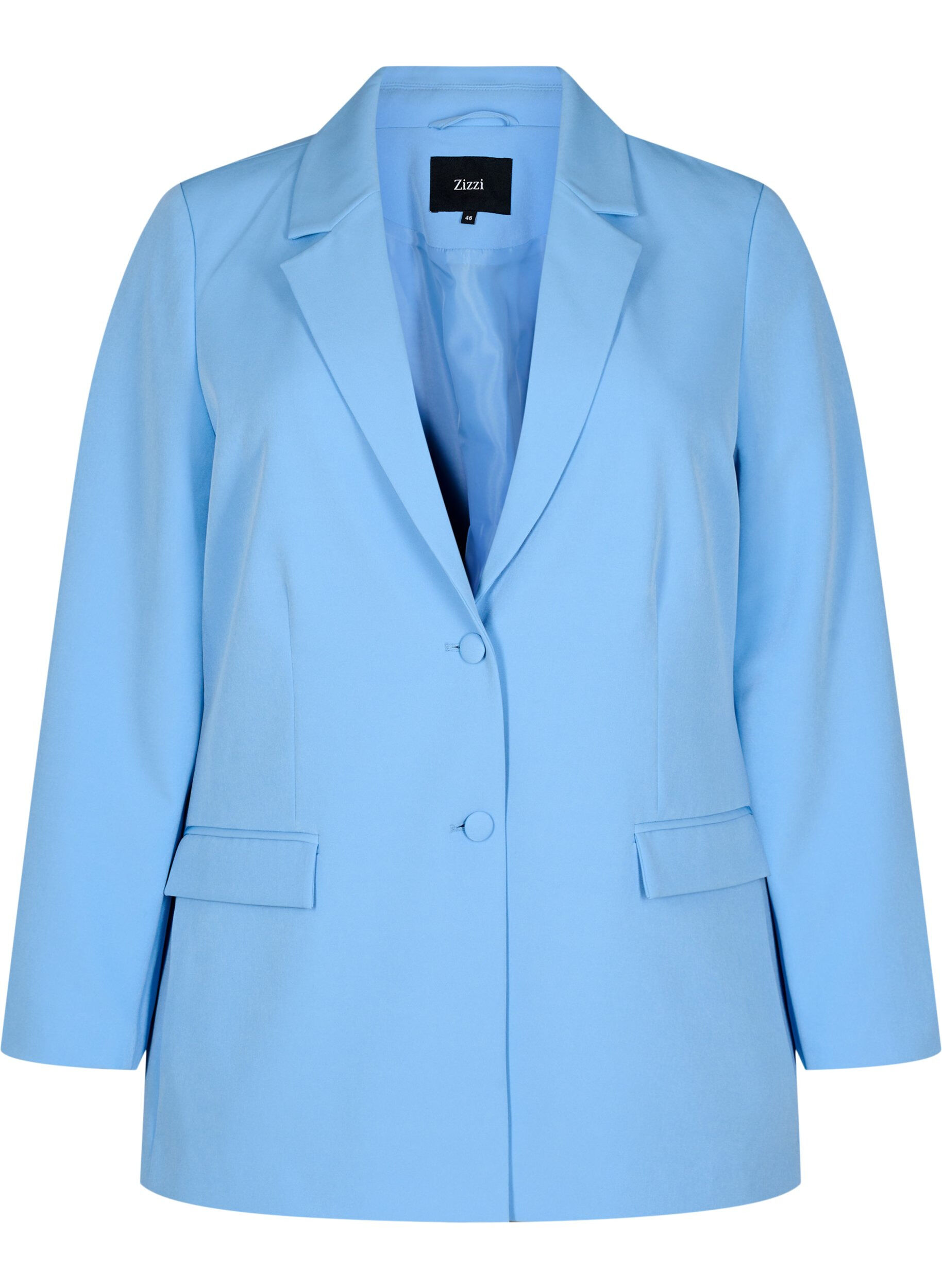 ZizziKlassisk blazer med knappelukking, Bl&aring;, Packshot image number 0