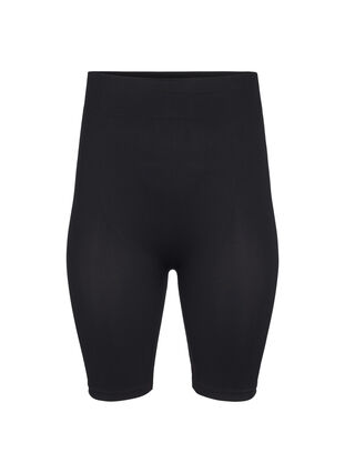 Zizzi Sømløs sykkelshorts, Svart, Packshot image number 0