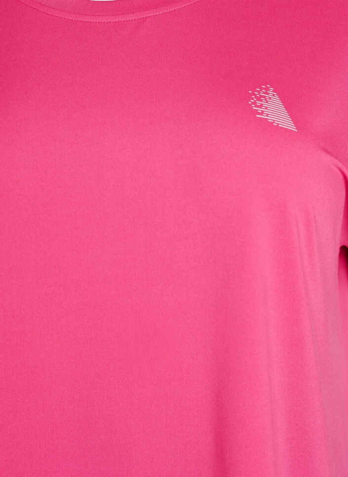 Ensfarget trenings-T-skjorte, Rosa, Packshot image number 2