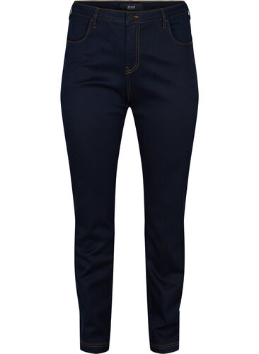 Slim fit Emily jeans med normal høyde i livet, Unwashed, Packshot image number 0