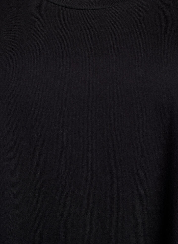 2-pakk T-skjortekjole med korte ermer, Svart, Packshot image number 3