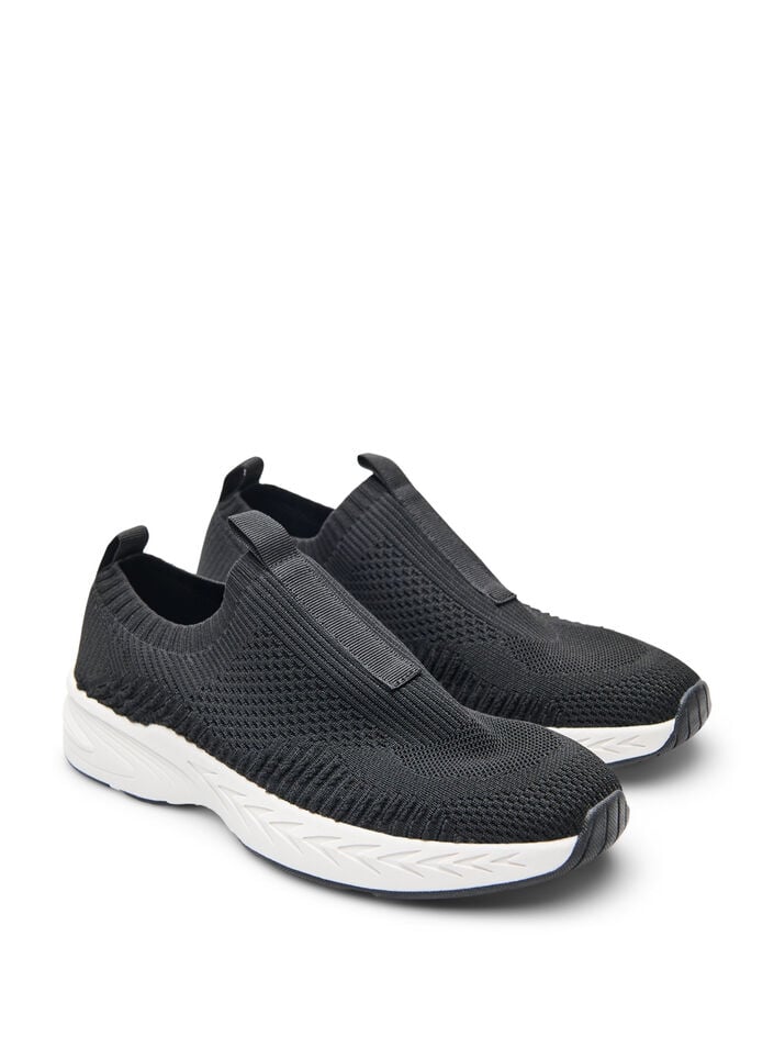 Slip-on-sneaker med bred passform, Svart, Packshot image number 1