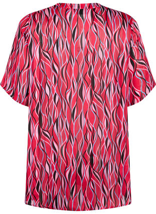 Kortermet tunika med print, Fuchsia Pink AOP, Packshot image number 1