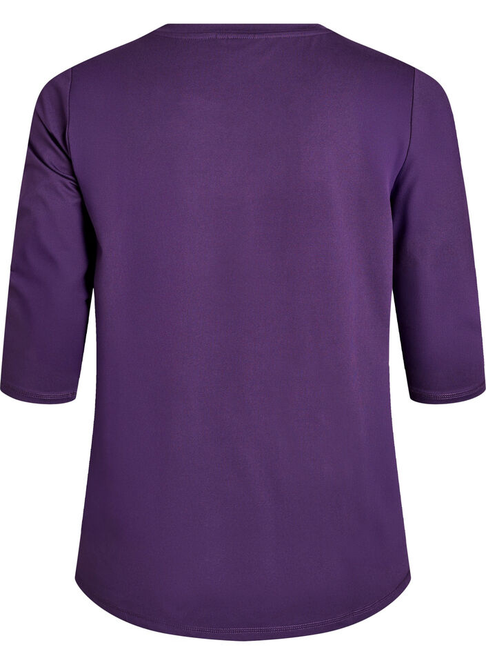 Treningsbluse med 3/4-ermer, Lilla, Packshot image number 1