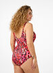 Badedrakt med trykk og omslagseffekt, Red Leopard AOP, Model image number 1