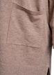Lang strikket cardigan med lommer, Fossil w. TNT Mel. , Packshot image number 3
