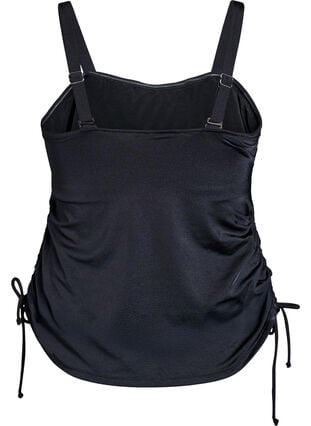 Zizzi Tankini med avtagbare skåler og justerbare sider, Svart, Packshot image number 1