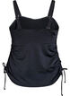 Tankini med avtagbare skåler og justerbare sider, Svart, Packshot image number 1