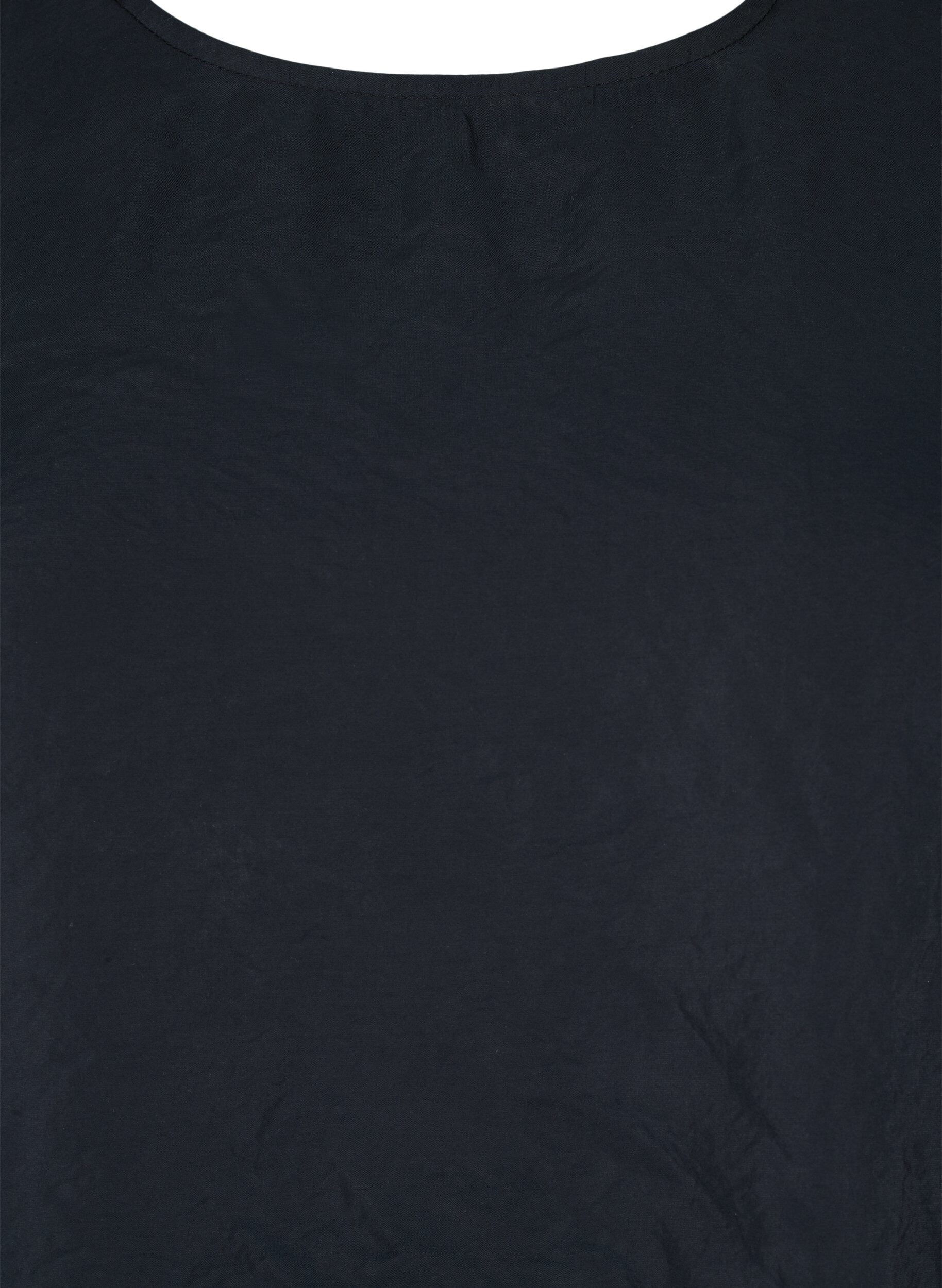 Zizzi Bluse i Tencel &trade; Modal med broderidetaljer, Black, Packshot image number 2