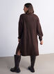 Strikket kjole med h&oslash;y hals, Brun, Model image number 2