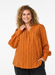 Bluse med vertikale striper, Orange, Model image number 0