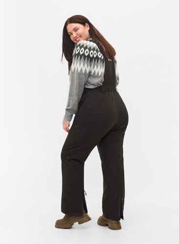Skibukse med seler, Black, Model image number 1