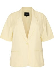 Blazer med korte ermer og slag, Gul