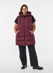 Lang vest med hette og lommer, R&oslash;d, Model image number 1