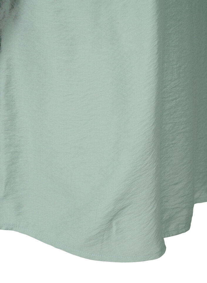 Ensfarget bluse med 3/4 ermer, Chinois Green, Packshot image number 3