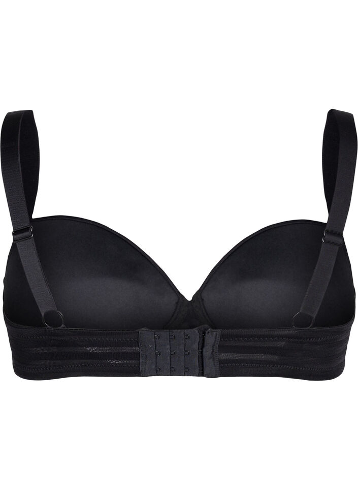Vattert BH med bøyle, Black, Packshot image number 1